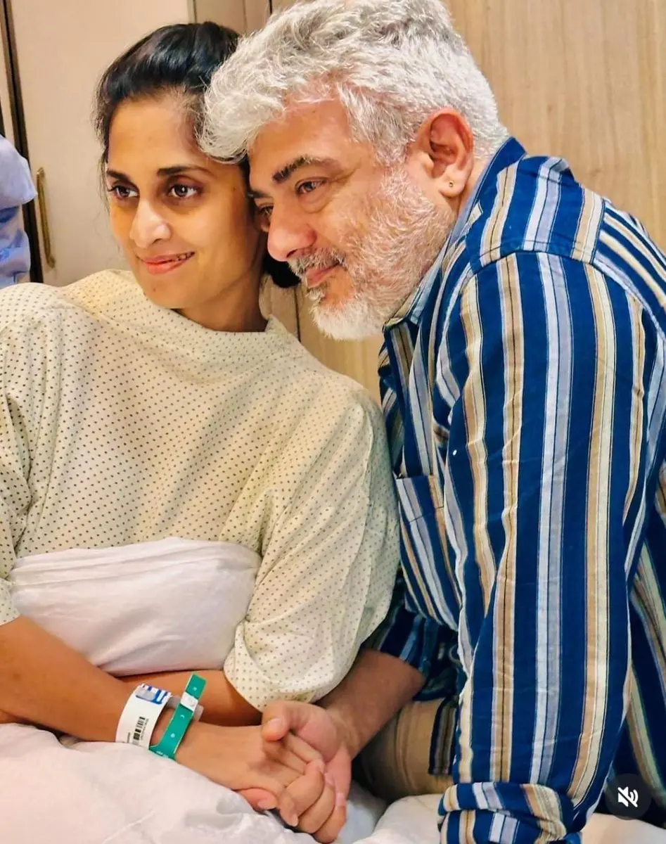 Shalini with her husband Ajith Kumar
