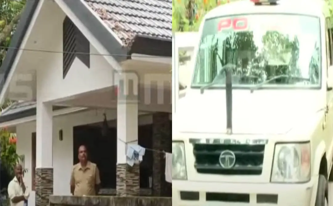 മാന്നാറിലെ വീട്ടില് പോലീസ് സംഘം പരിശോധനയ്ക്കെത്തിയപ്പോള് | Screengrab: Mathrubhumi News
