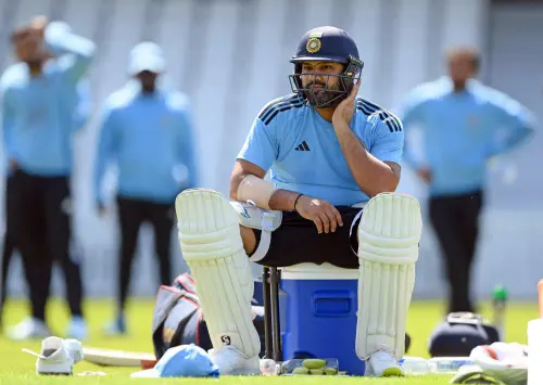 Rohit Sharma during a practice session | Photo: ANI