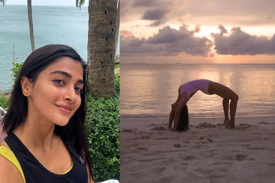 Pooja Hegde embraces fitness amidst Andaman's tropical splendour