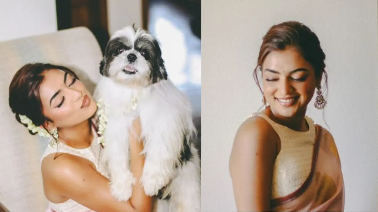 Nazriya with Oreo