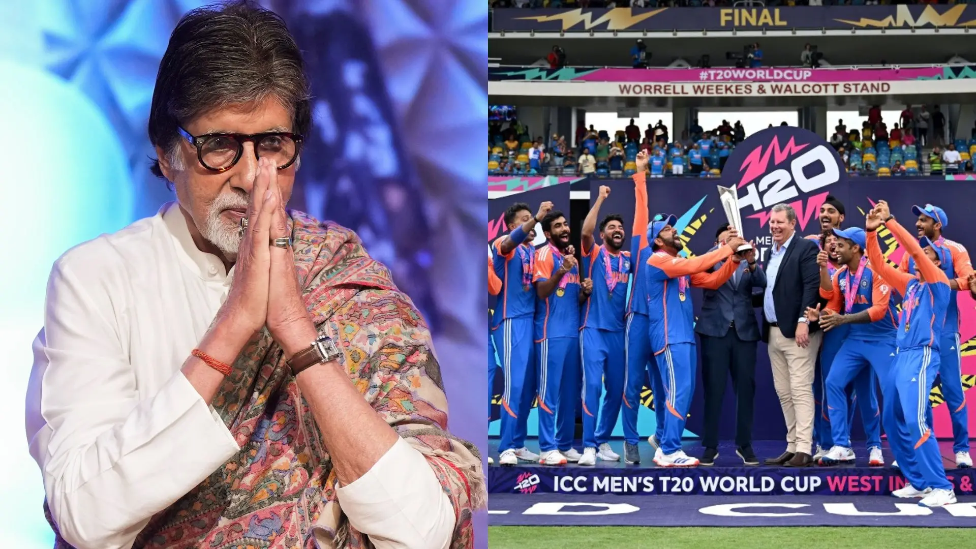 Amitabh Bachchan and Team India | Photo: Mathrubhumi