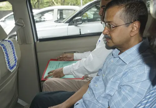 Delhi CM and AAP leader Arvind Kejriwal being brought to a court by CBI officials