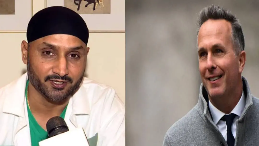 From (L) Harbhajan Singh and Michael Vaughan | Photo: Agencies