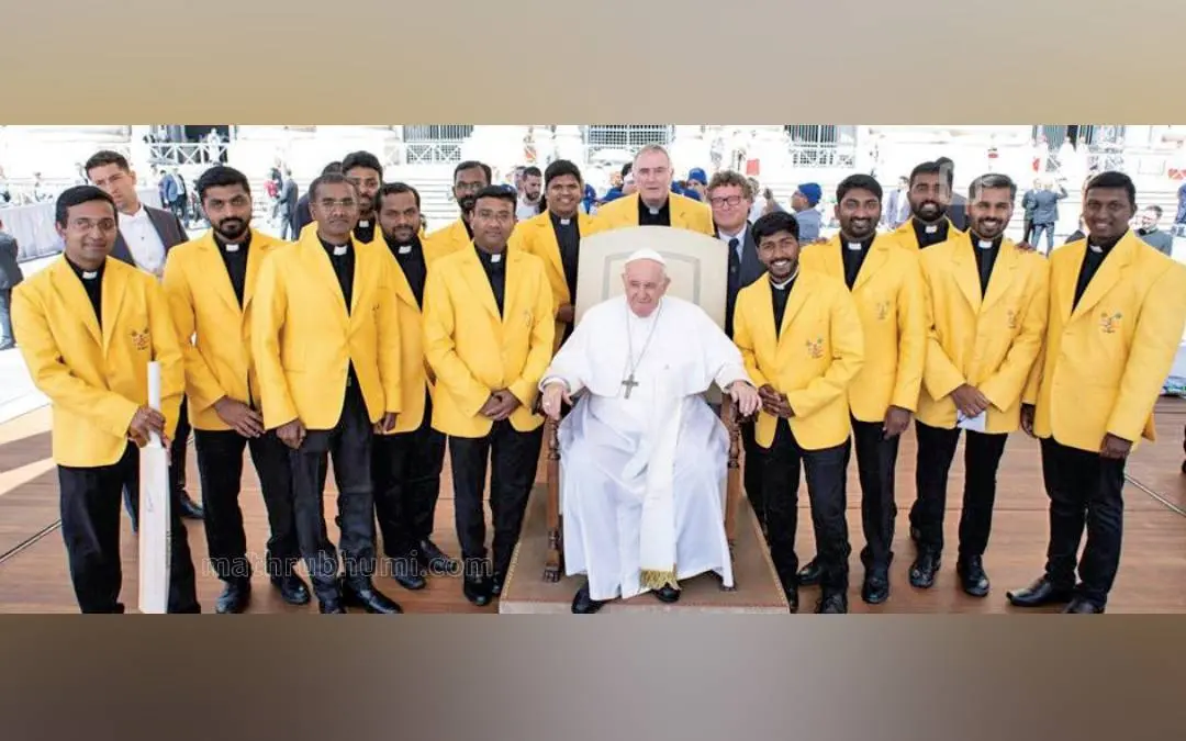 St. Peter's Cricket Club along with Pope Francis and coach Dane Kirby