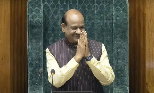Om Birla after he was elected as the Speaker of the House