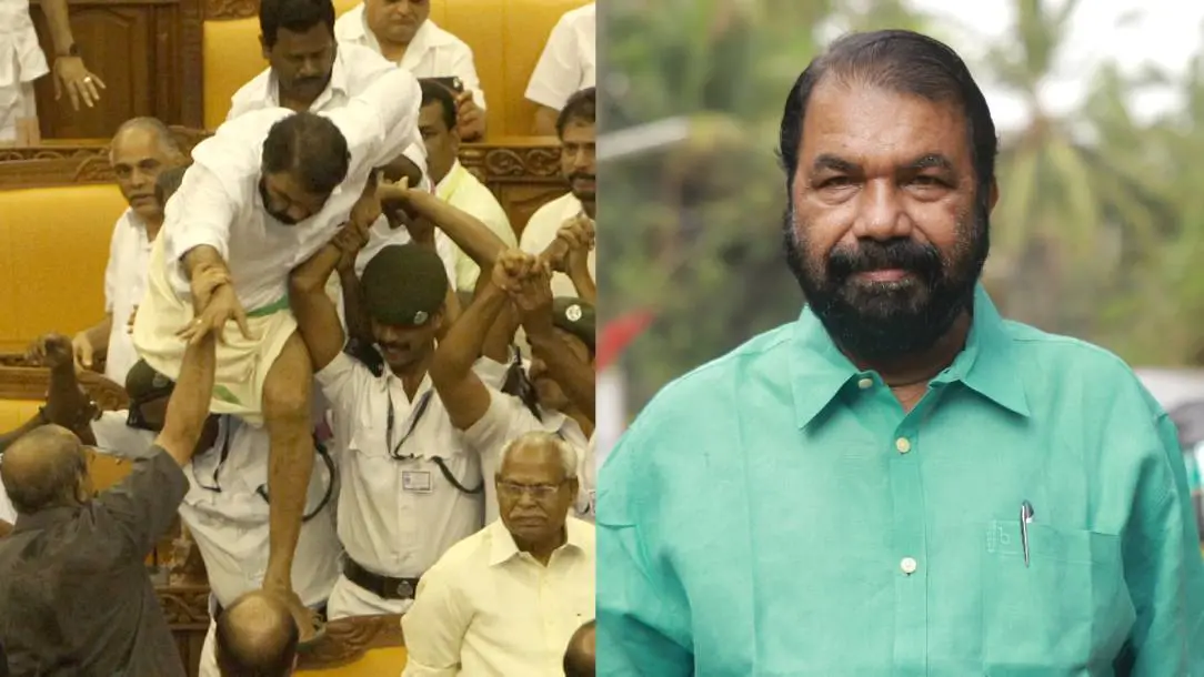 നിയമസഭാ കയ്യാങ്കളിയില്നിന്ന്, ശിവന്കുട്ടി| Photo: Mathrubhumi Libary