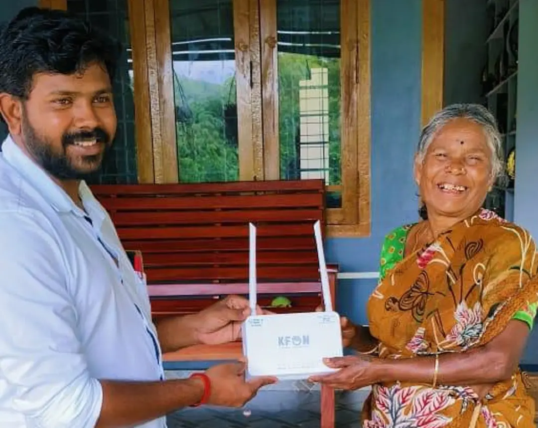 Nanchamma receives KFON connection | Photo: Special arrangement