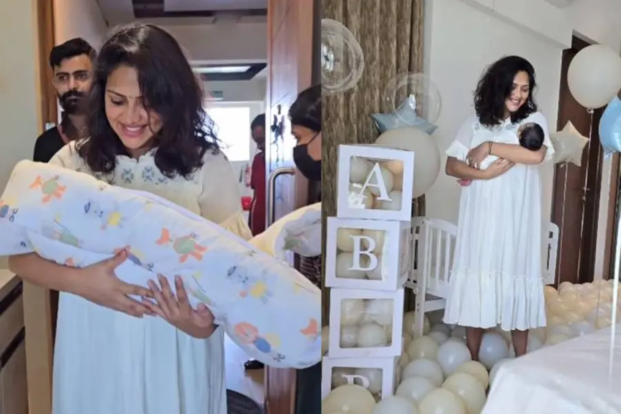Watch joyful couple Amala Paul and Jagat Desai as they welcome baby boy Ilai