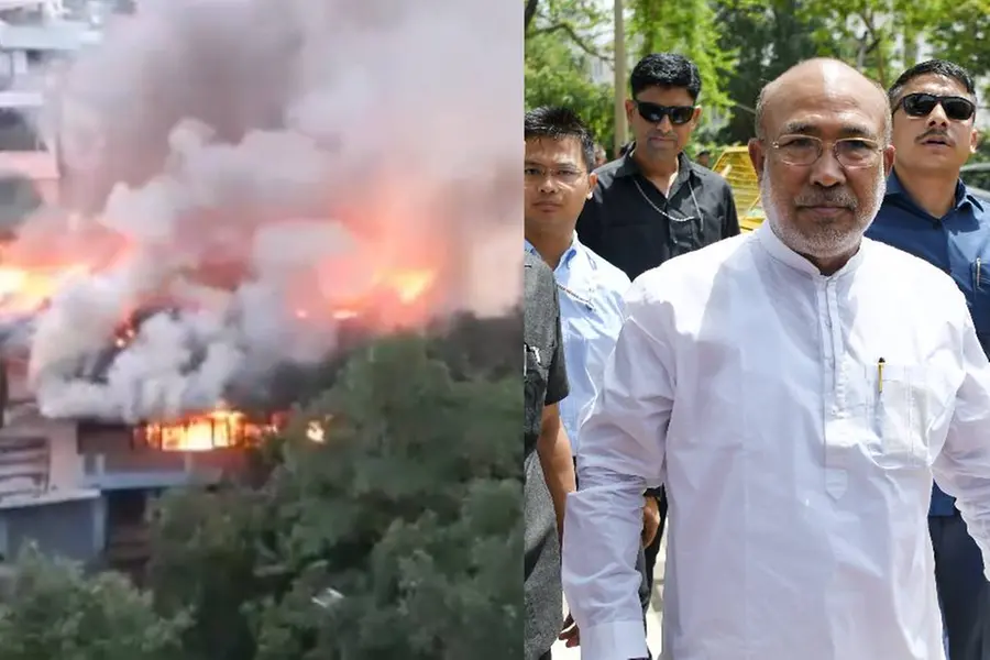 മണിപ്പുര് സെക്രട്ടേറിയറ്റിനരികെ തീപ്പിടിത്തം; സംഭവം മുഖ്യമന്ത്രിയുടെ വസതിക്ക് നൂറ് മീറ്റര് അകലെ