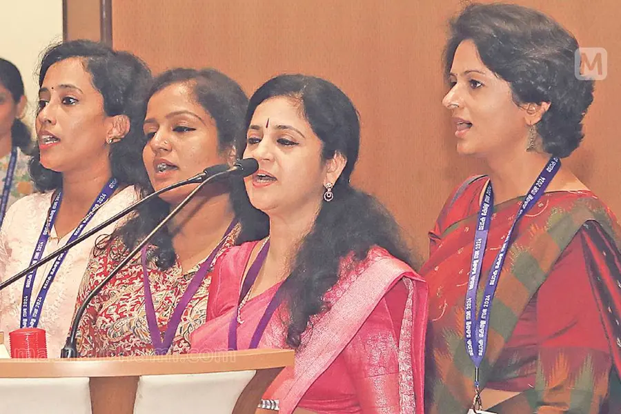 NORKA secretary K Vasuki saves the day with national anthem at Loka Kerala Sabha inauguration