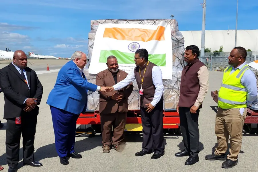 From India with care: Papua New Guinea’s capital celebrates arrival of humanitarian aid
