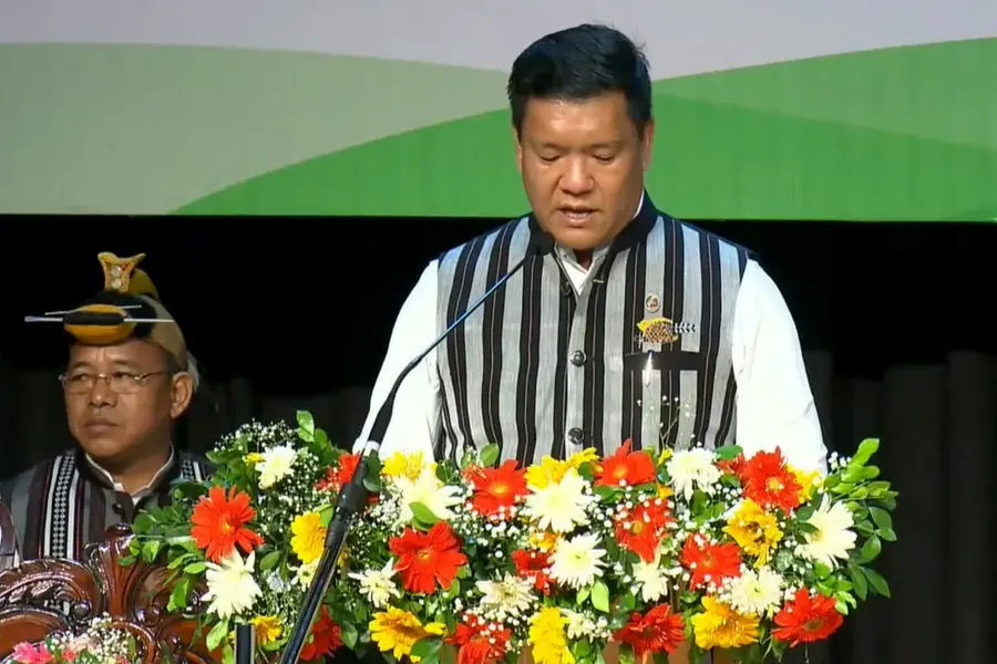 Pema Khandu takes oath for the third time as Arunachal Pradesh Chief Minister