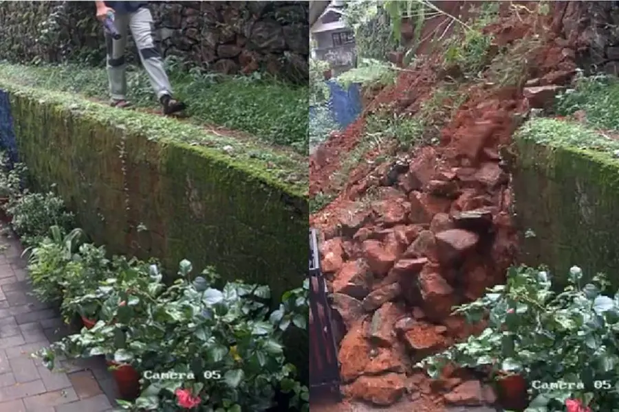 Miraculous escape for Vadakara boy after boundary wall collapses in heavy rains