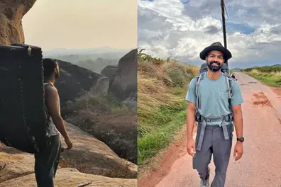 Pranav Mohanlal’s Hampi adventure: Actor’s crash bag amuses netizens