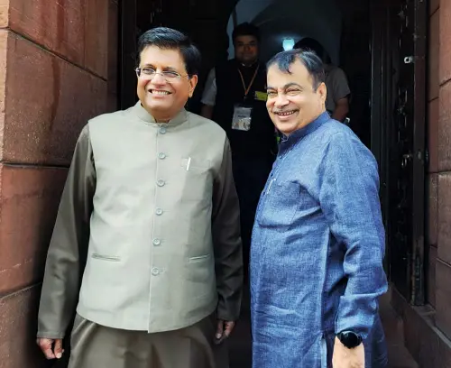 Piyush Goyal, Nitin Gadkari | Photo- ANI