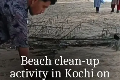 Beach clean-up activity in Kochi on World Oceans Day