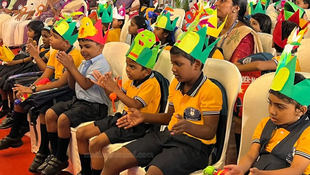 Students at Praveshnaolsavam 2024