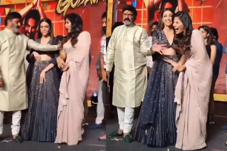 Nandamuri Balakrishna sparks controversy for pushing actress Anjali on stage | Video