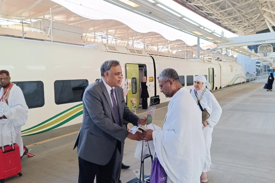 In a first, Indian Hajj pilgrims travel from Jeddah to Mecca by high-speed train