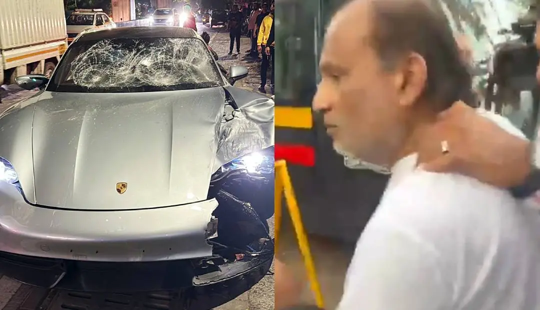 From (R) Surendra Kumar, the damaged car. | Photo: ANI. Twitter@punekarnews