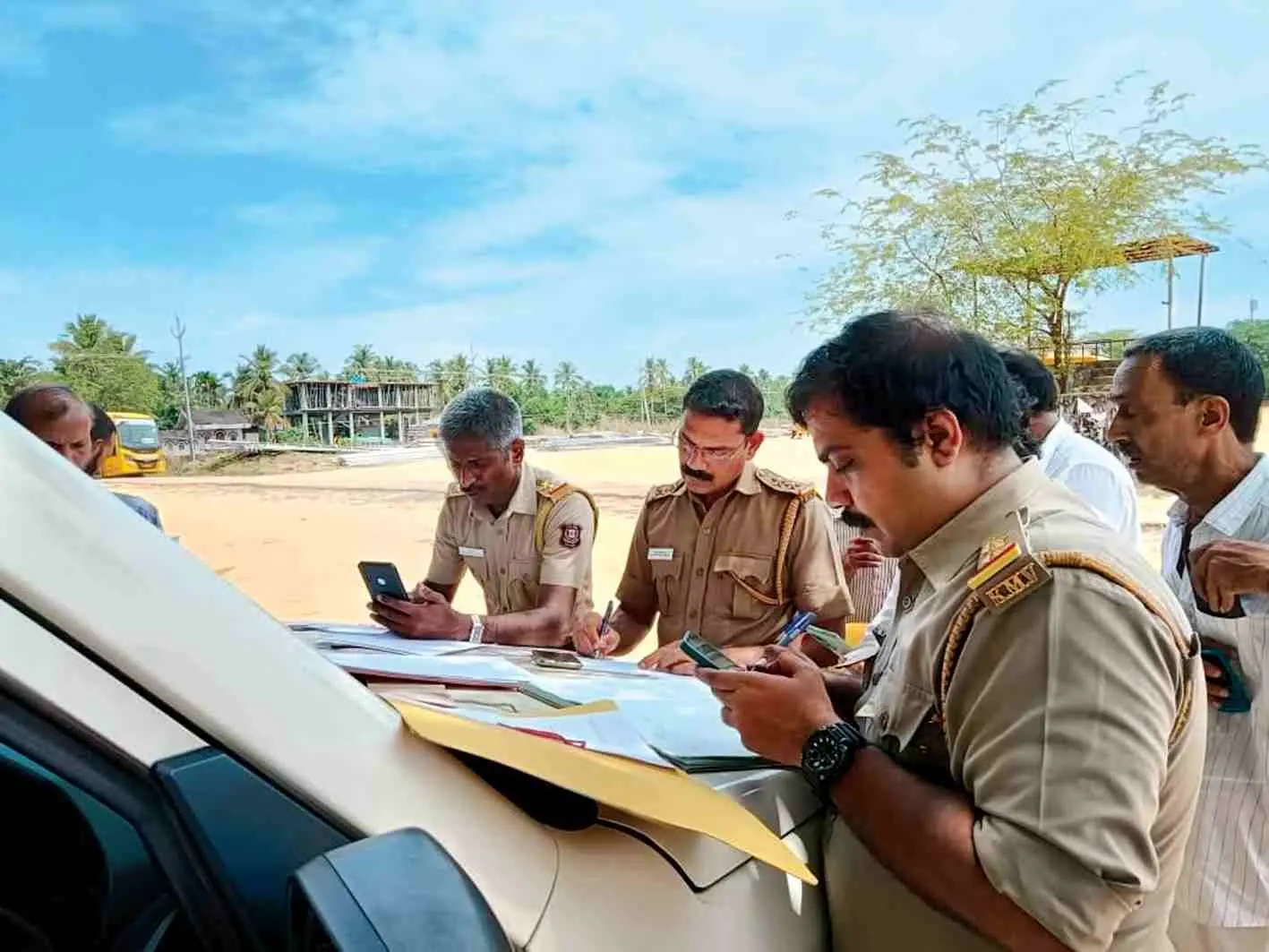 Fitness check of school vehicles conducted at Payyoli Govt High School Ground under the direction of Koyilandi Sub RT Office