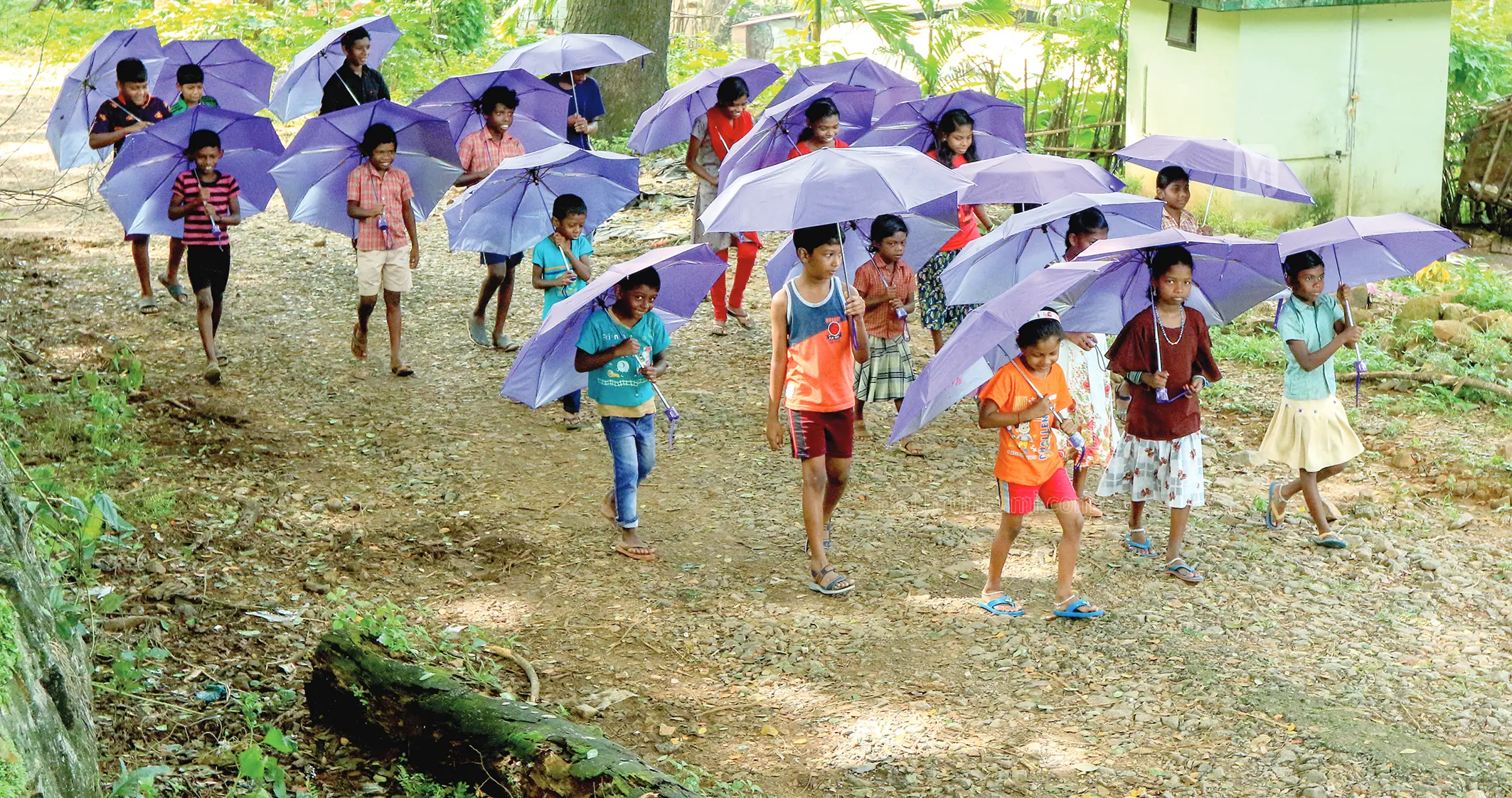 Children holding umbrellas | Photo: J Philip