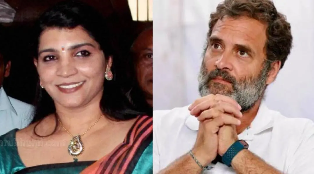 Saritha S Nair, Rahul Gandhi | Photo: Mathrubhumi, ANI