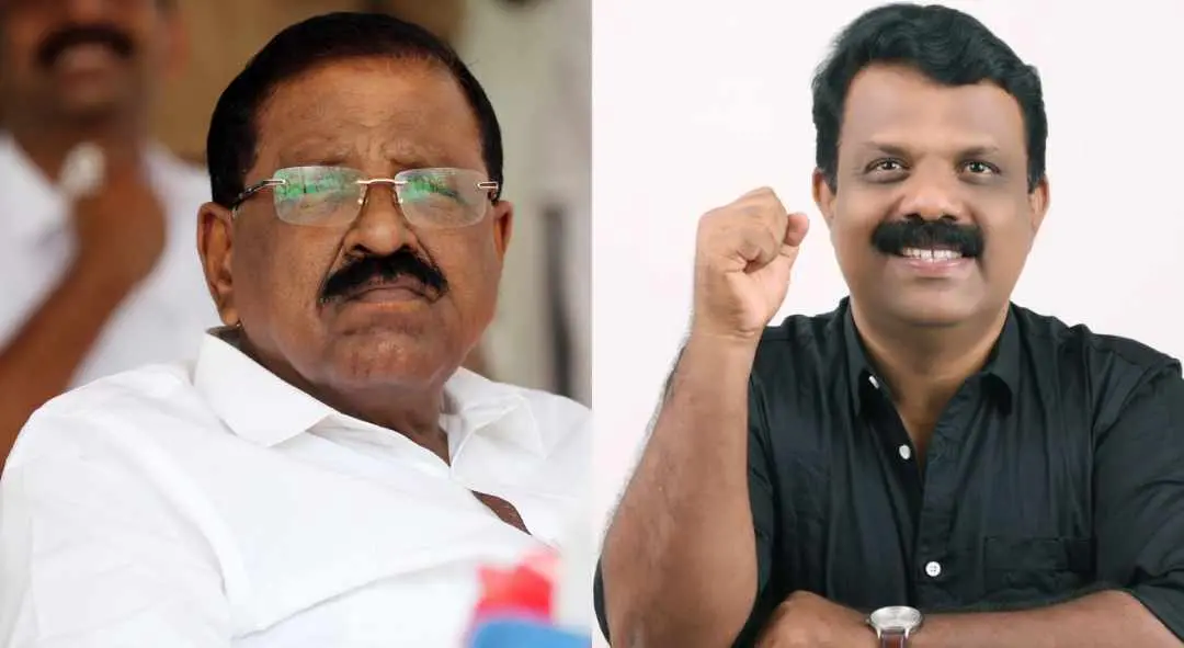 Rajmohan Unnithan, Balakrishnan Periya | Photo: Mathrubhumi, https://www.facebook.com/Balakrishnanperiyaa