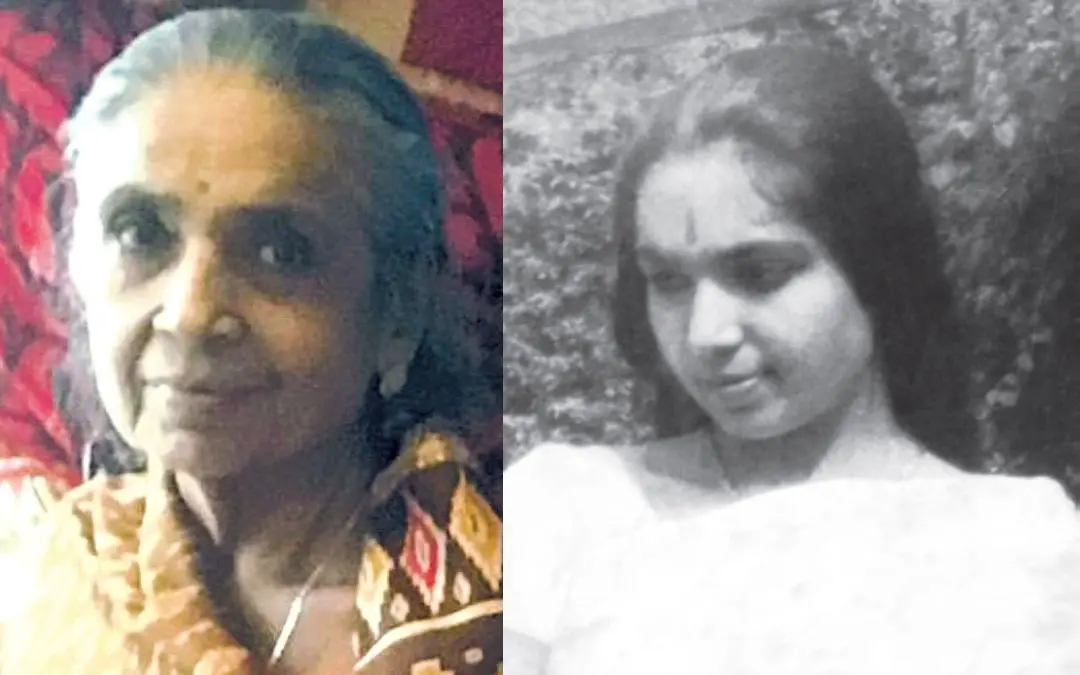 From (R) Old photograph of Baby Girija, her recent photograph I Photo: MBI