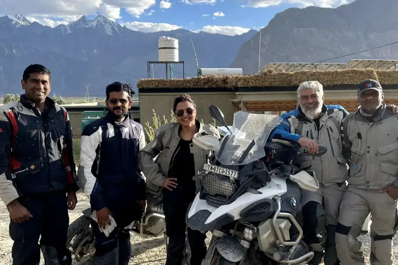 Manju Warrier on biking trip to Himalayas with actor Ajith, see pics