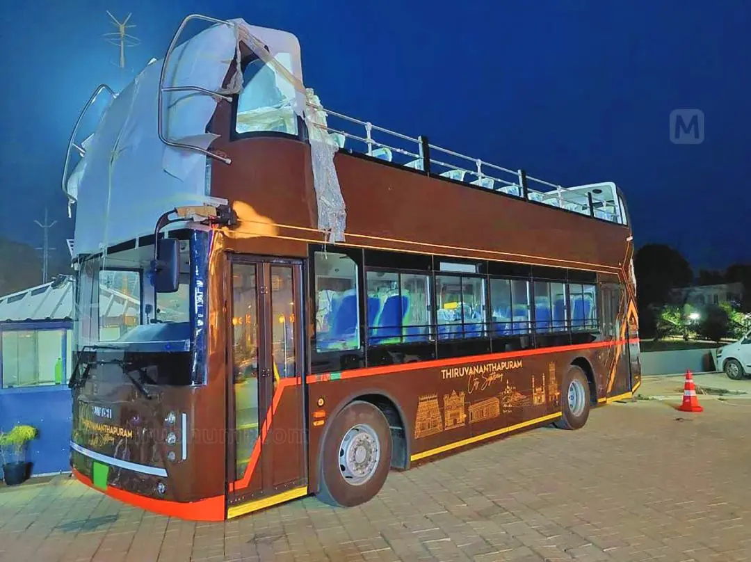 KSRTC open-roof double-decker electric bus