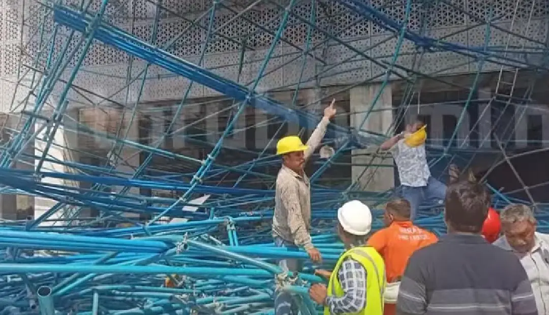 The collapsed scaffold