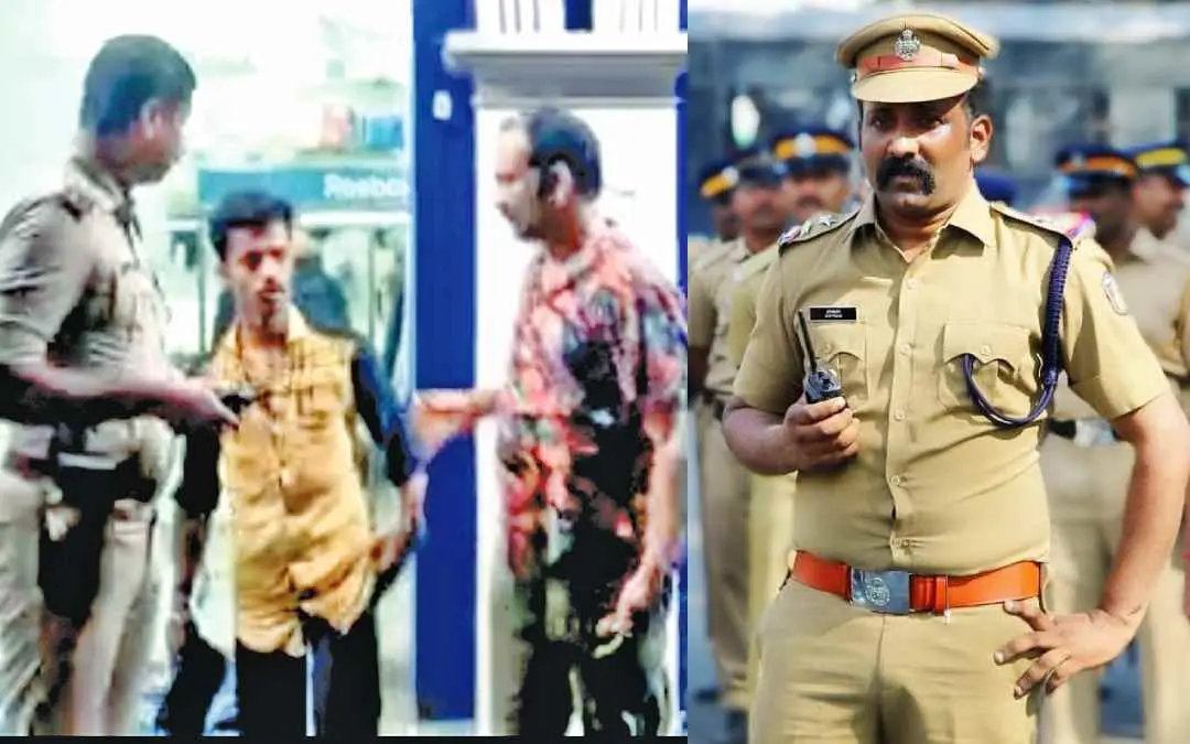 Gibin Gopinath with accused | Photo: Mathrubhumi, gibin gopinath/facebook