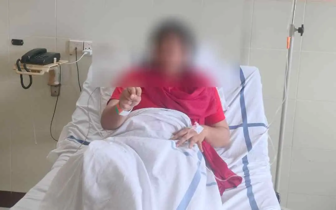 The woman undergoing treatment at a hospital in Kozhikode.