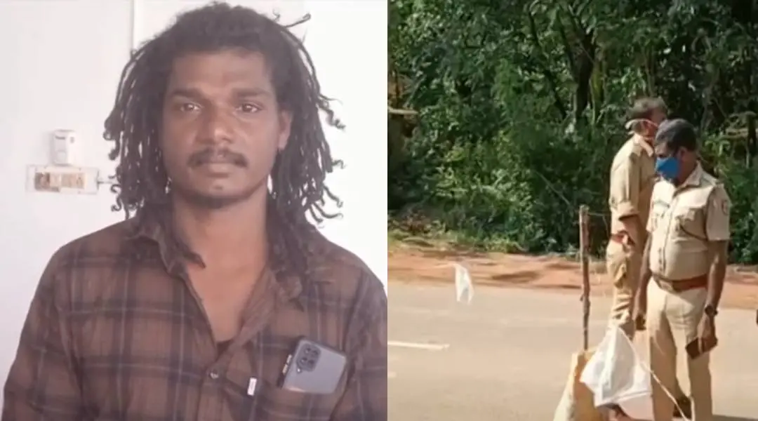 കൊല്ലപ്പെട്ട മനോജ്(ഇടത്ത്) സംഭവസ്ഥലത്ത് എത്തിയ പോലീസ് സംഘം(വലത്ത്) Screengrab: Mathrubhumi News