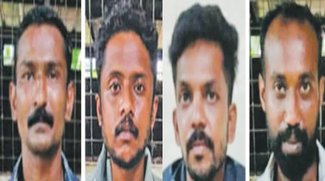 Accused Linju Thankachan, Rajeev, Ashik, Sreekanth