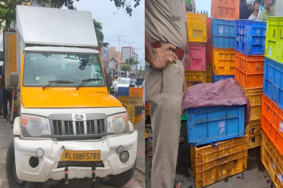 Police seize ganja smuggled in fish-laden pickup van in Kozhikode; 2 in custody