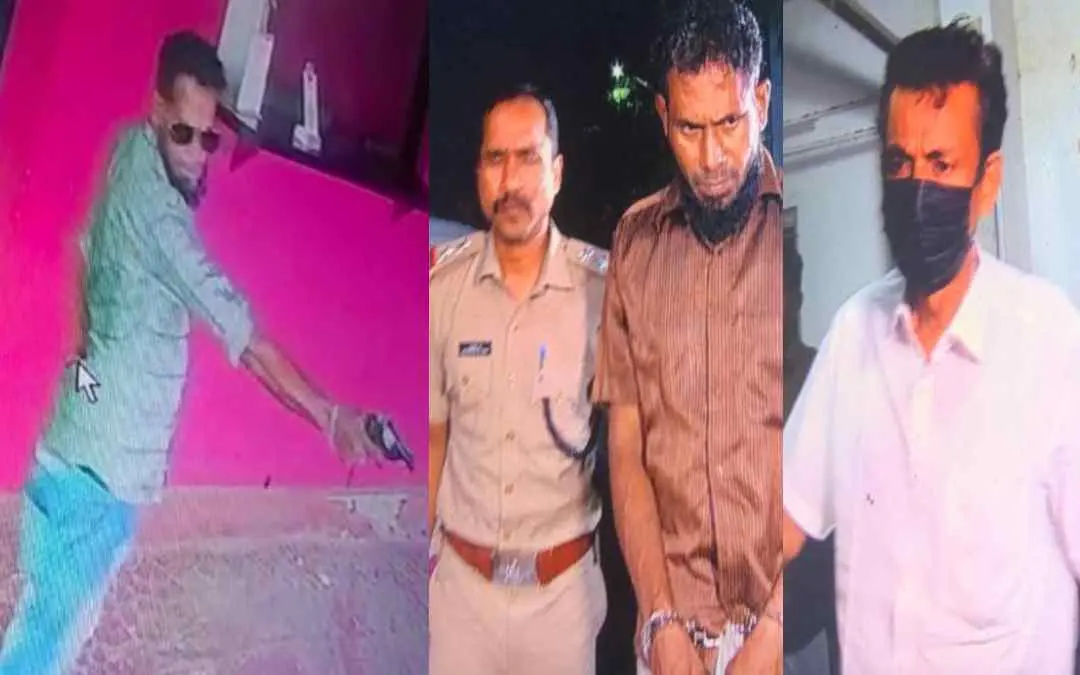 CCTV footage of the shooting (Left), Rojan (Centre), Herald (Right)
