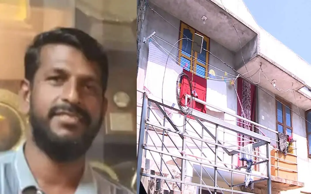 From (R) Rented house of Nayas and family, photograph of Nayas. | Screengrab: Mathrubhumi News