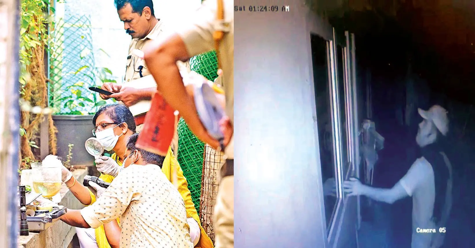 Forensic evidence gathering at Joshiy's house, CCTV visuals of accused