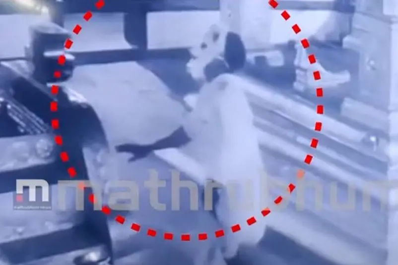 Masked thief offers respects before breaking into Alappuzha temple; Watch visual