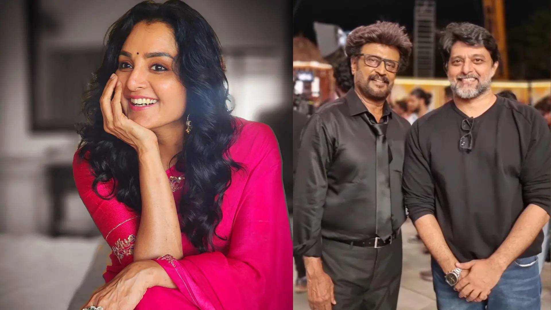 Manju Warrier, Rajanikanth & Madhu Wariar | Photo: manju warrier/facebook, madhu wariar/instagram
