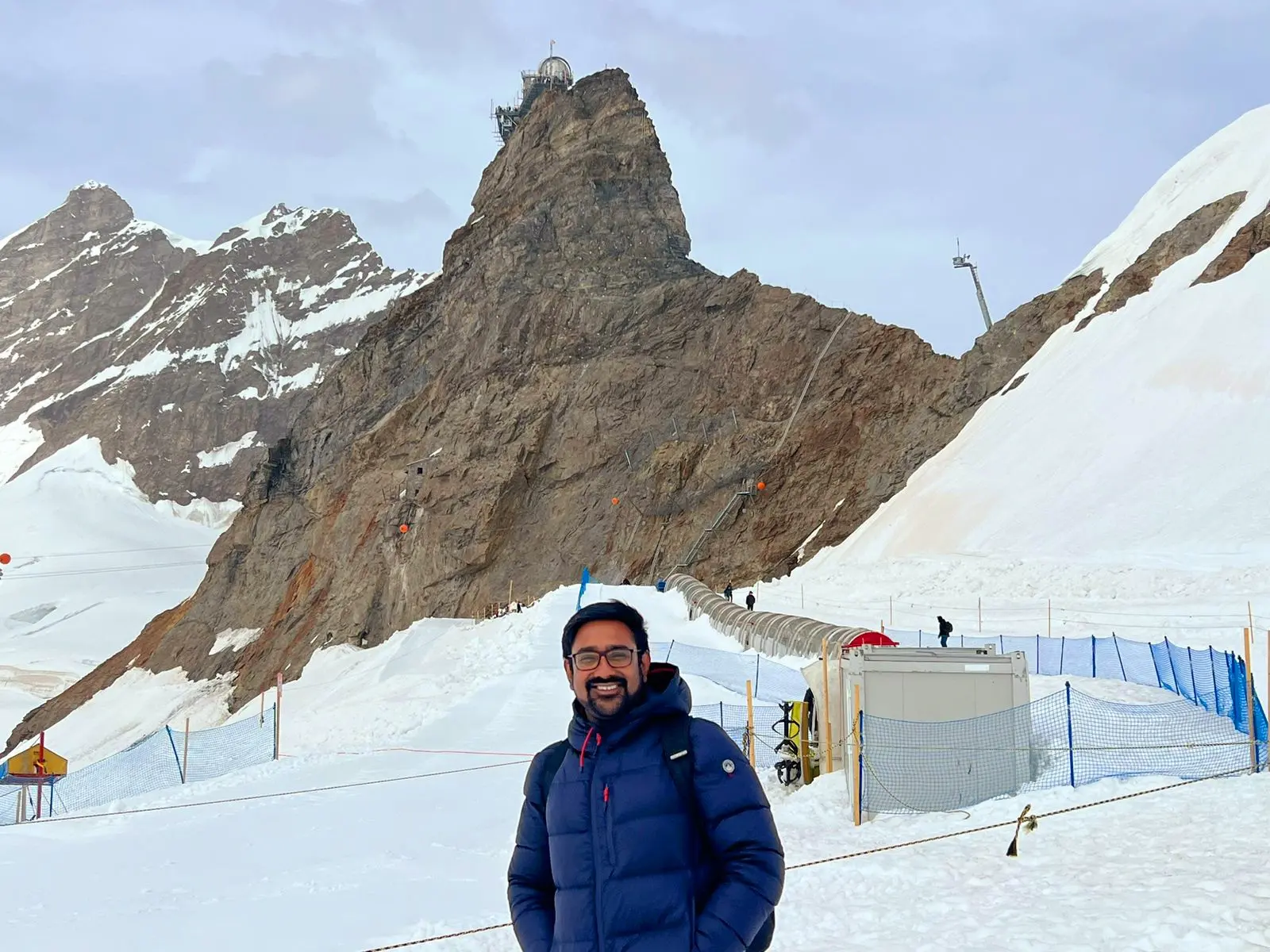 Dr. Souvik Bose Sphinx Observatory, Switzerland, on the mountain