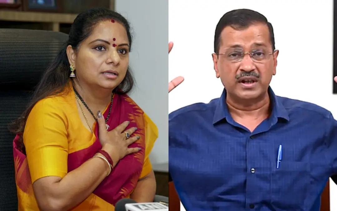 കെ. കവിത, അരവിന്ദ് കെജ്രിവാള് | Photo: ANI, PTI