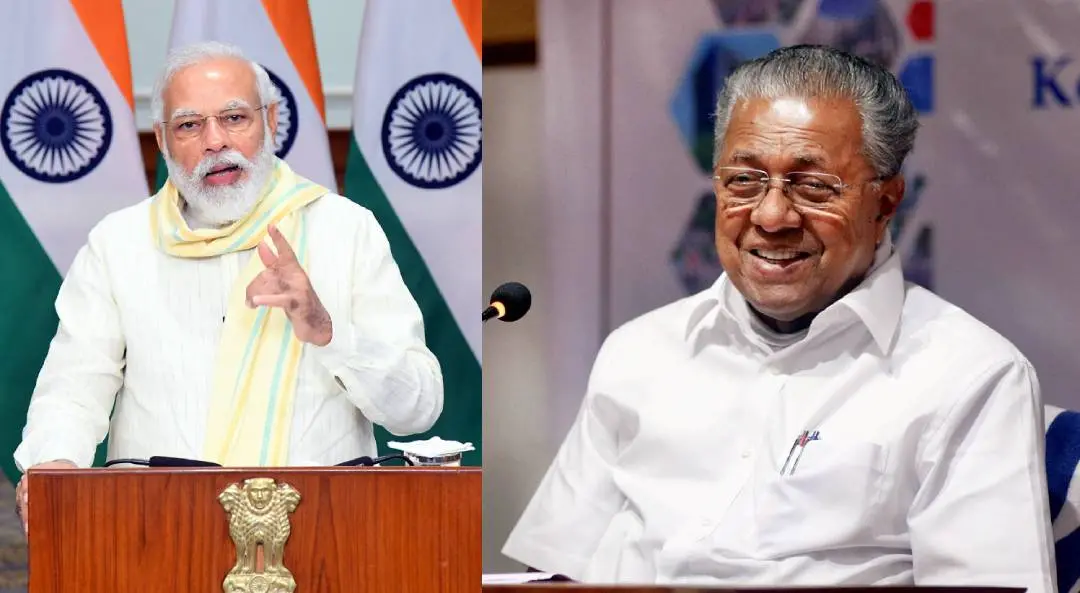 Prime Minister Narendra Modi and Pinarayi Vijayan | Photo:ANI| PTI