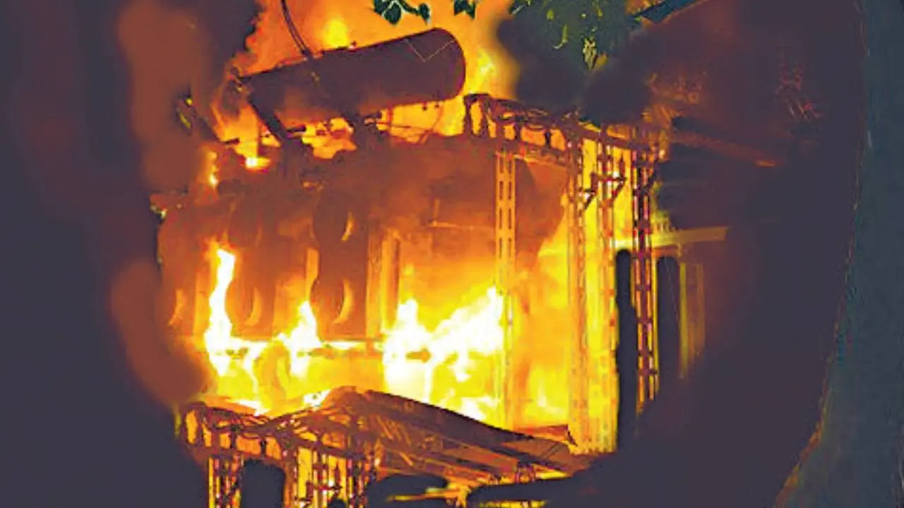Transformer caught on fire