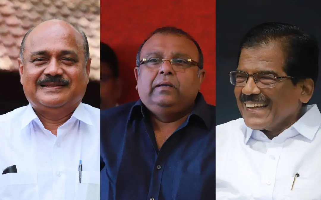 Francis George (UDF), Thushar Vellappally (NDA), Thomas Chazhikadan (LDF)