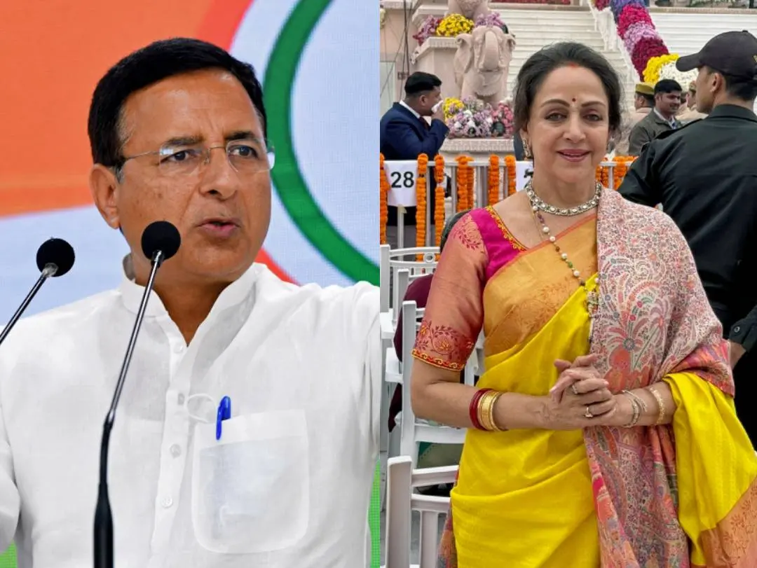 From (R) Hema Malini and Randeep Surjewala. l Photo: Agencies