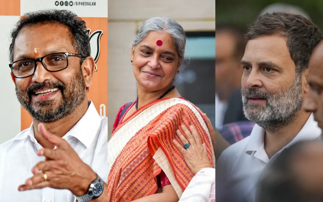 കെ. സുരേന്ദ്രന്, ആനി രാജ, രാഹുല്ഗാന്ധി | Photo: PTI